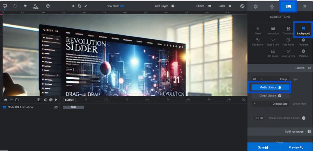 افزودن تصویر پس‌زمینه 