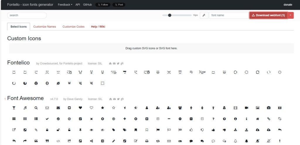 تبدیل آیکون‌ها به فونت آیکون