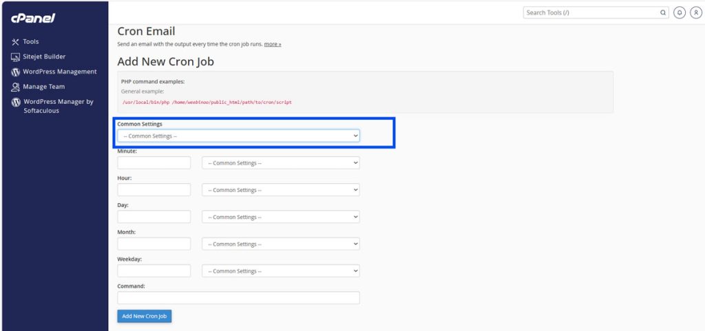 استفاده از تنظیمات پیش‌فرض زمان‌بندی