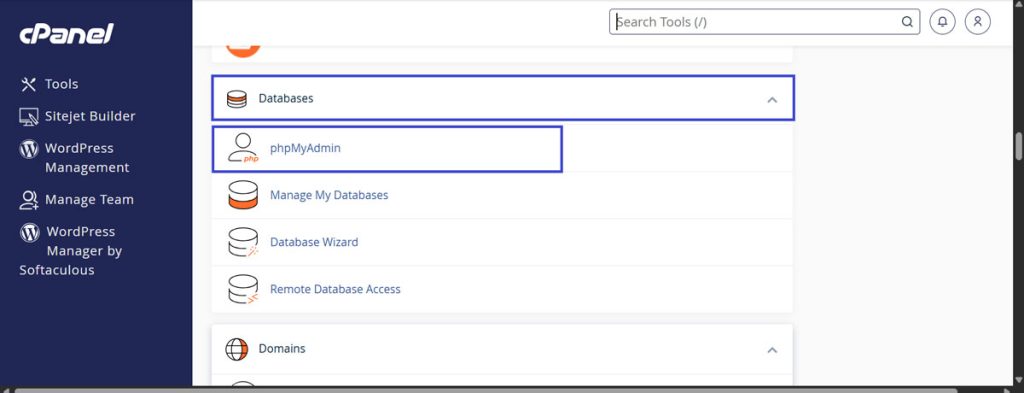 دسترسی به phpMyAdmin از پنل‌هاست