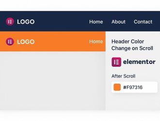 تغییر رنگ هدر سایت بعد از اسکرول